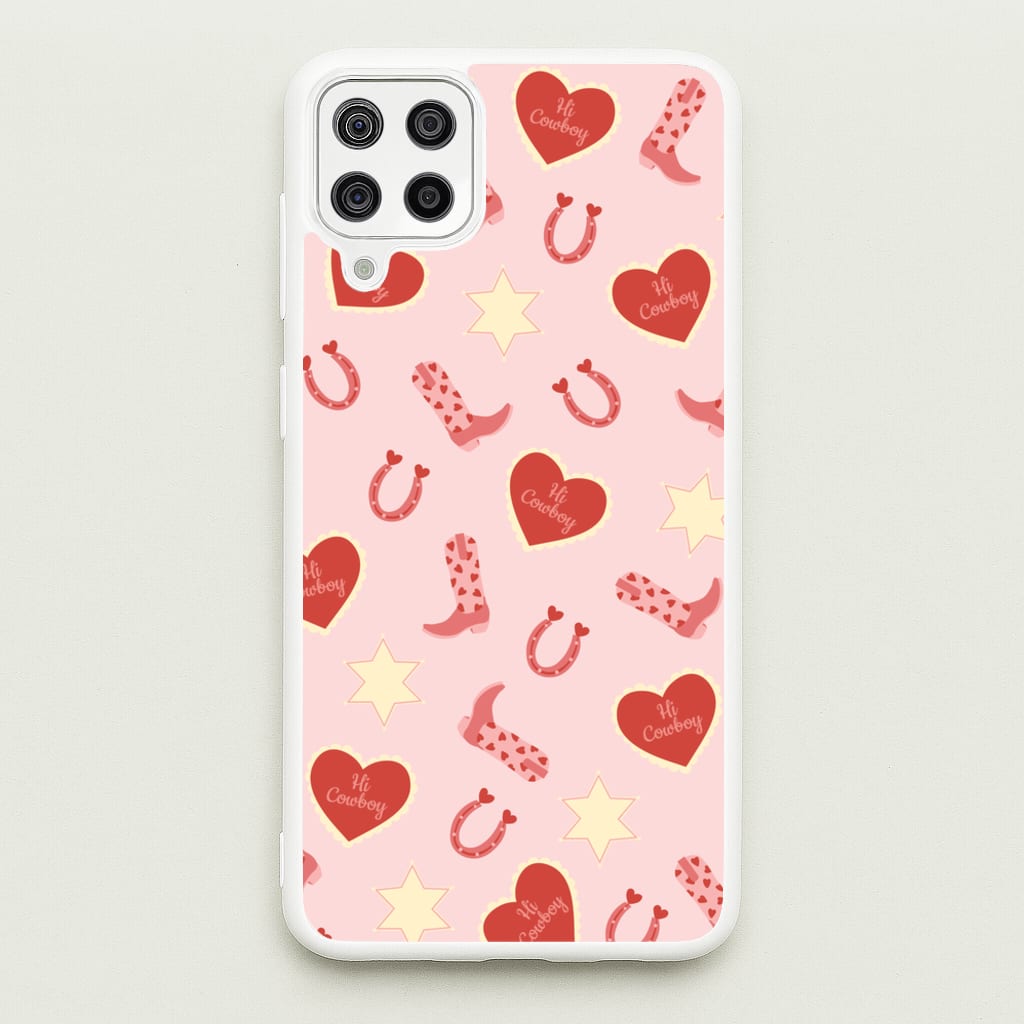 Hi Cowboy - Western - Western Phone Case for Galaxy A12
