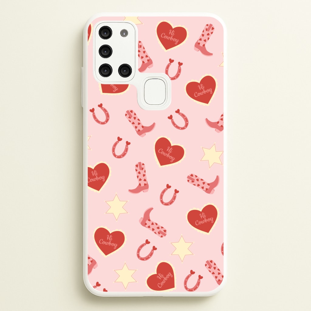 Hi Cowboy - Western - Western Phone Case for Galaxy A21s