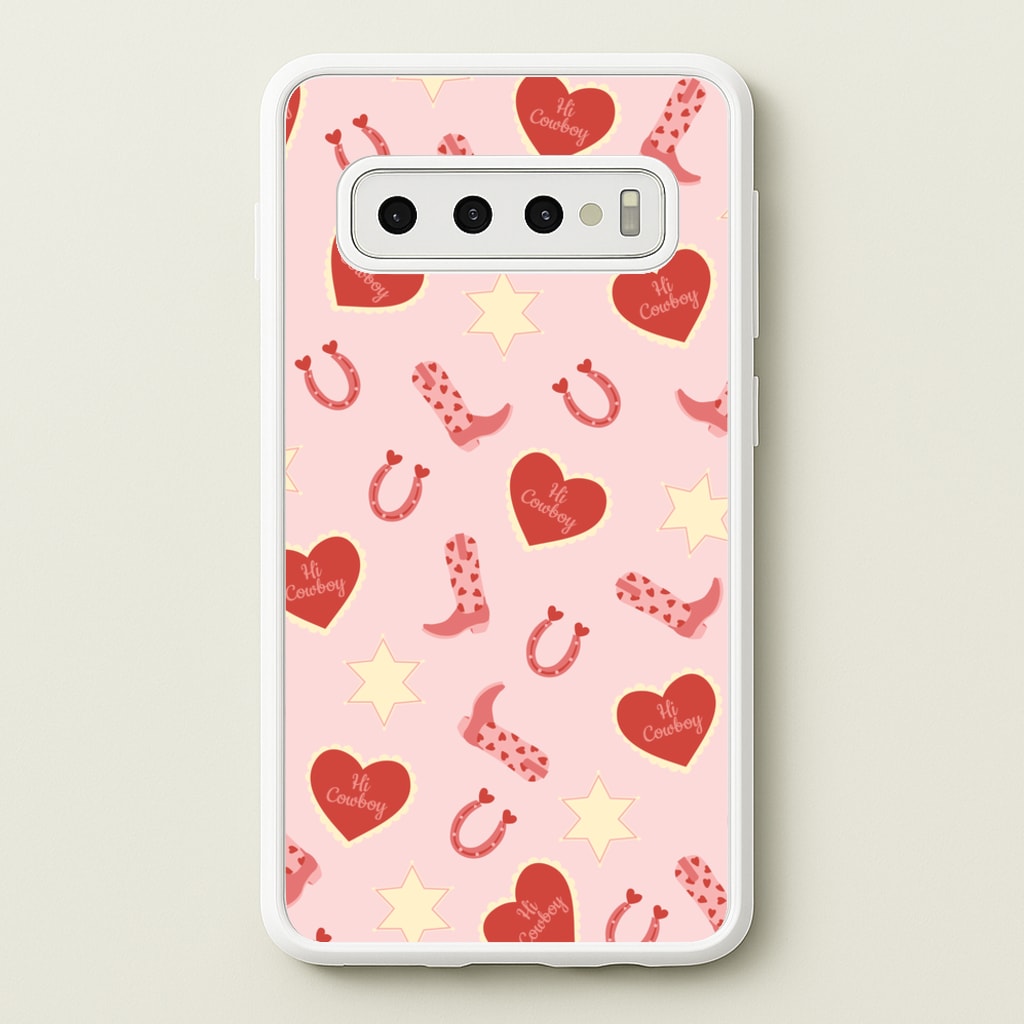 Hi Cowboy - Western - Western Phone Case for Galaxy S10 Plus