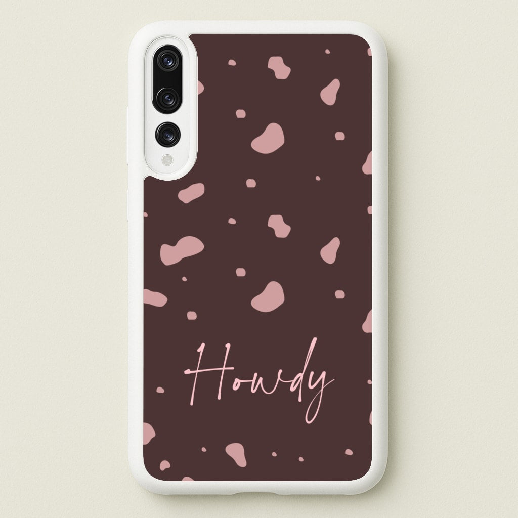 Cow Print Howdy - Western Phone Case for Huawei P20 Pro