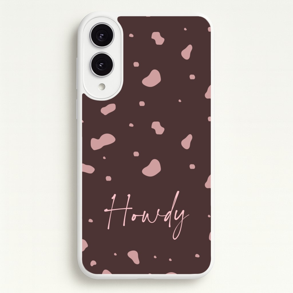 Cow Print Howdy - Western Phone Case for Galaxy S25 Edge