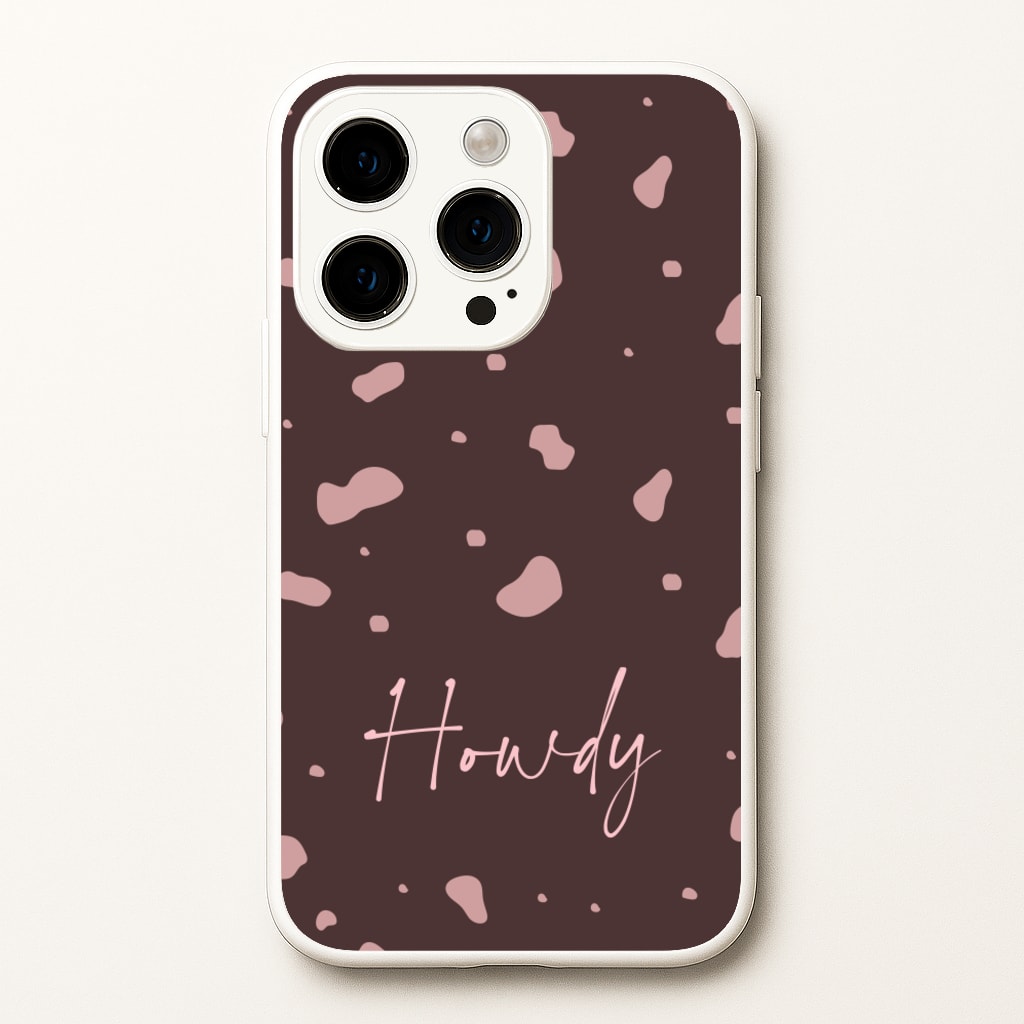 Cow Print Howdy - Western Phone Case for iPhone 15 Pro