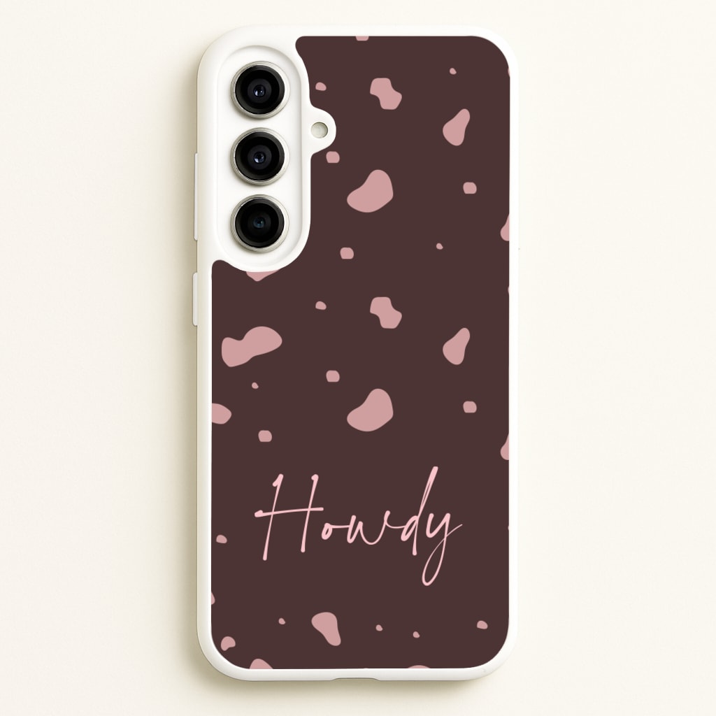 Cow Print Howdy - Western Phone Case for Galaxy A56