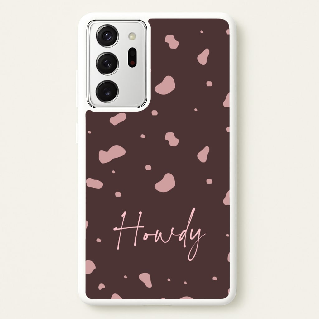 Cow Print Howdy - Western Phone Case for Galaxy Note 20 Ultra