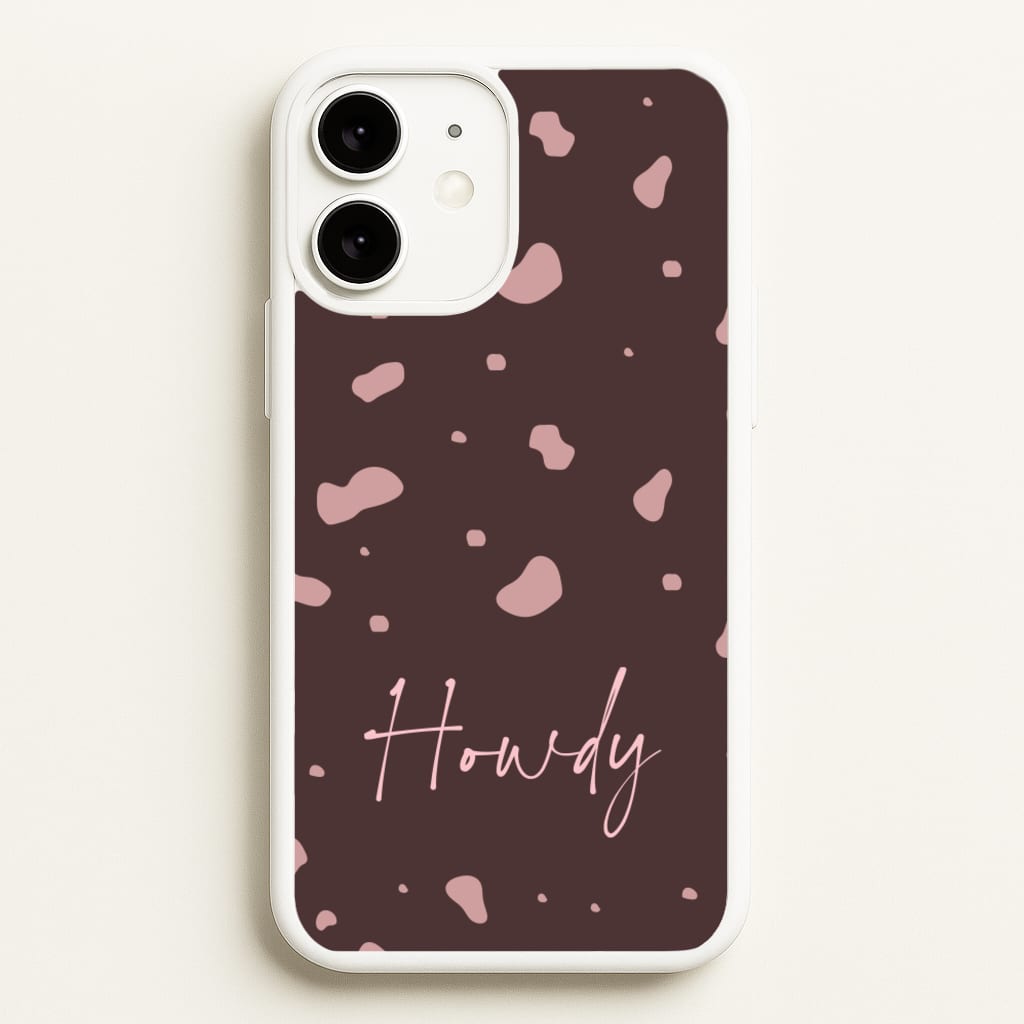 Cow Print Howdy - Western Phone Case for iPhone 11