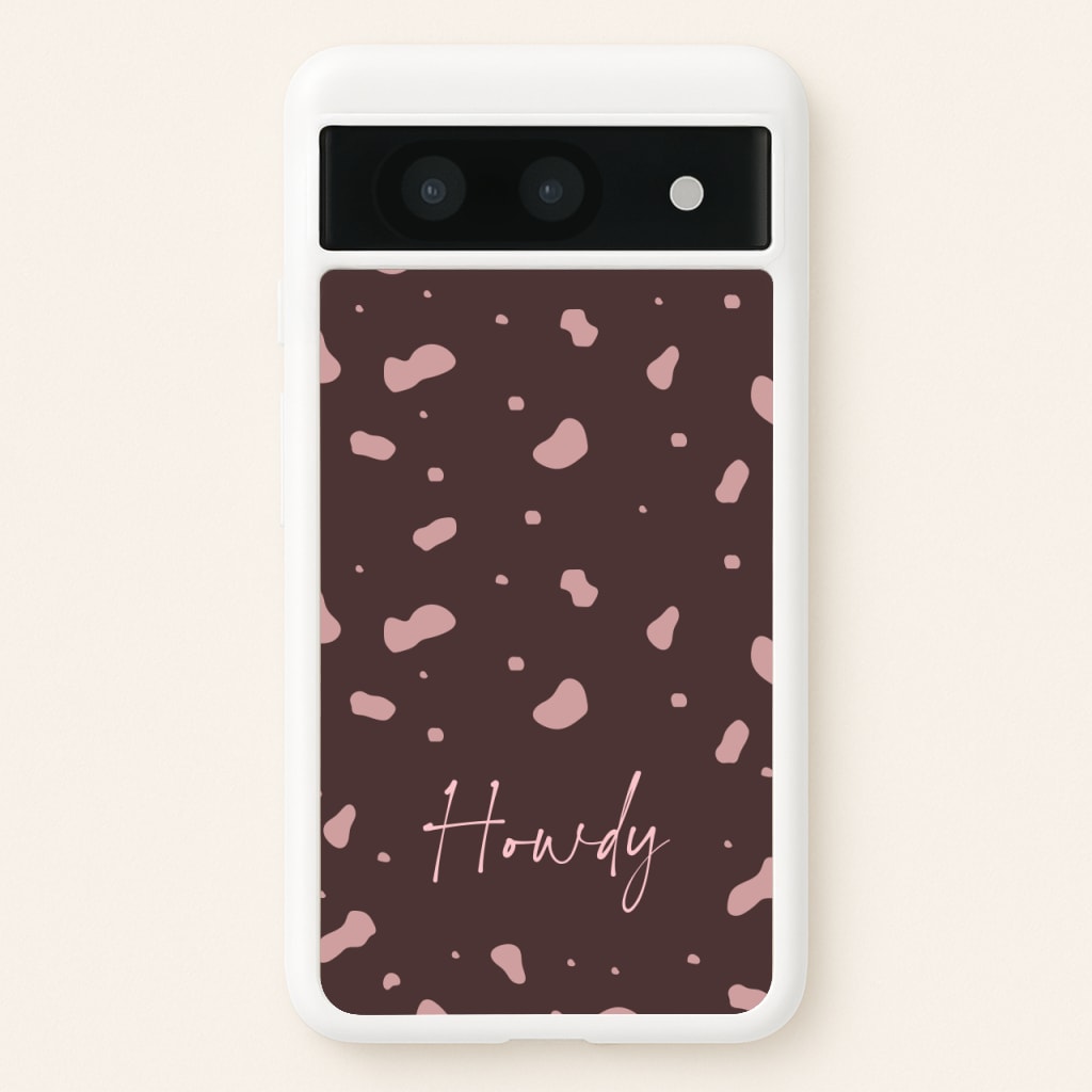 Cow Print Howdy - Western Phone Case for Google Pixel 8a