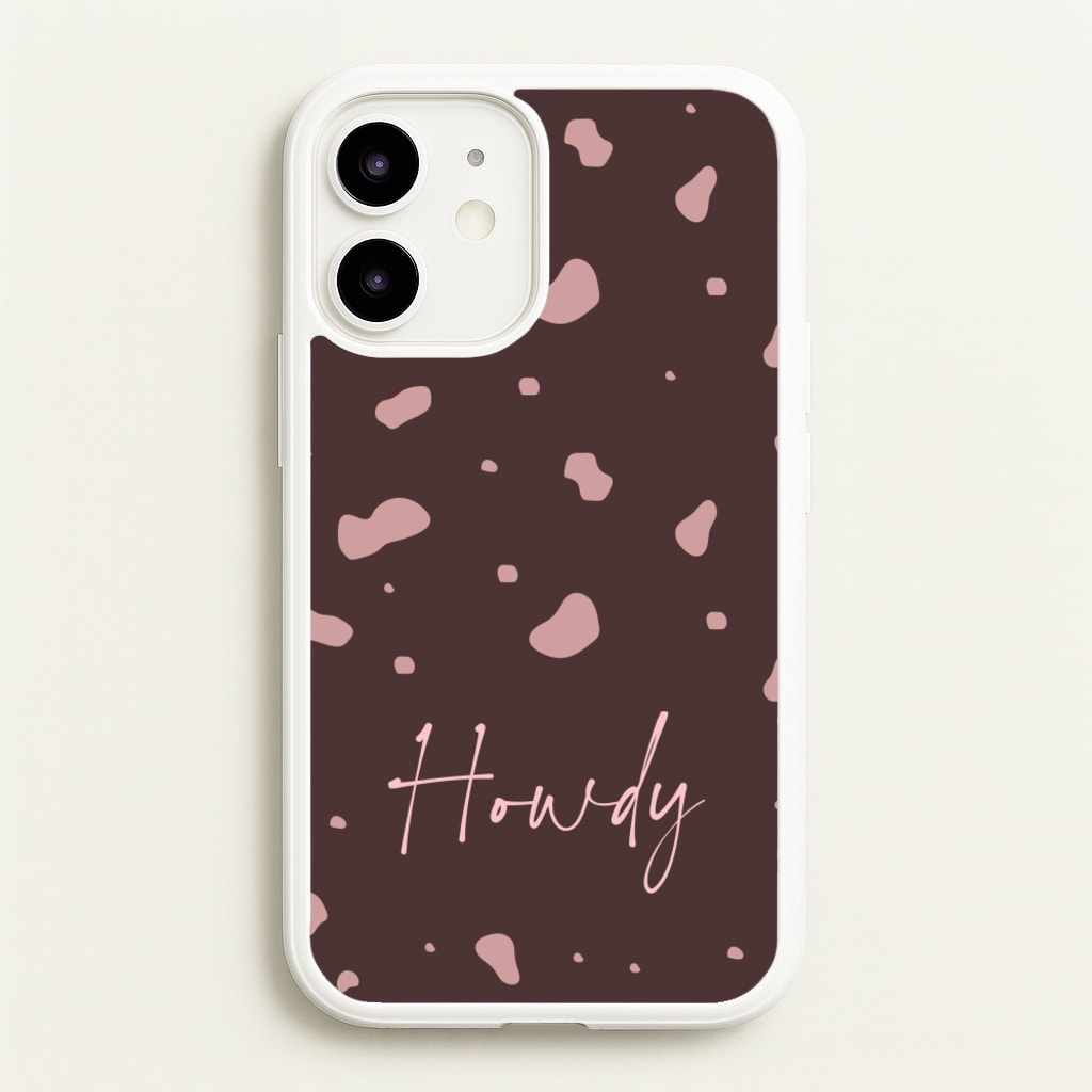 Cow Print Howdy - Western Phone Case for iPhone 12 Mini