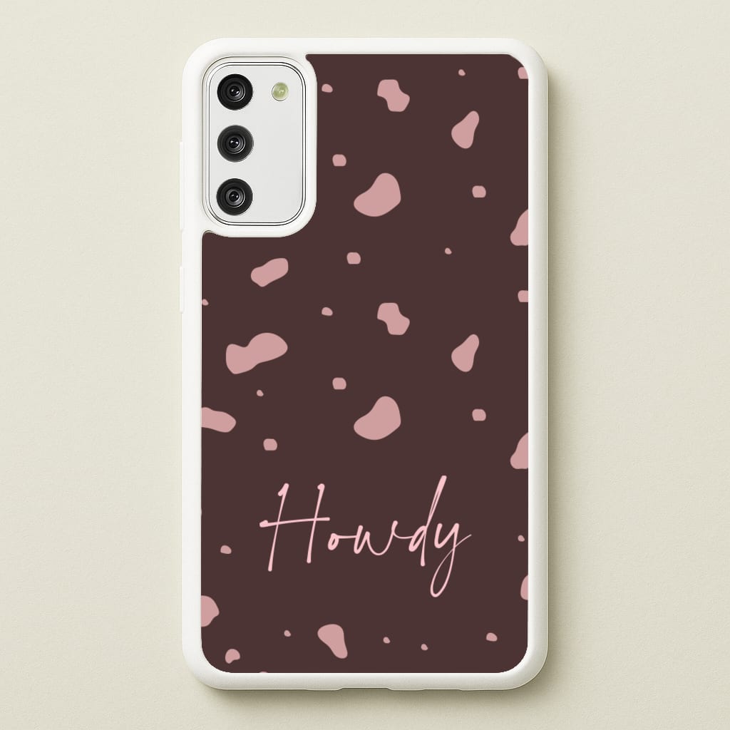Cow Print Howdy - Western Phone Case for Galaxy S20FE