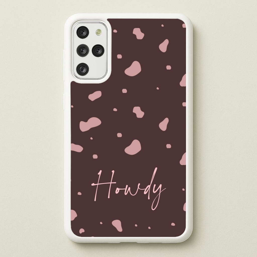 Cow Print Howdy - Western Phone Case for Galaxy S20 Plus