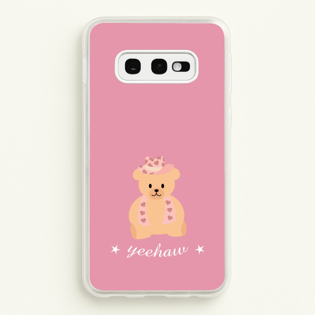 Yeehaw Teddy Bear - Western Phone Case for Galaxy S10e