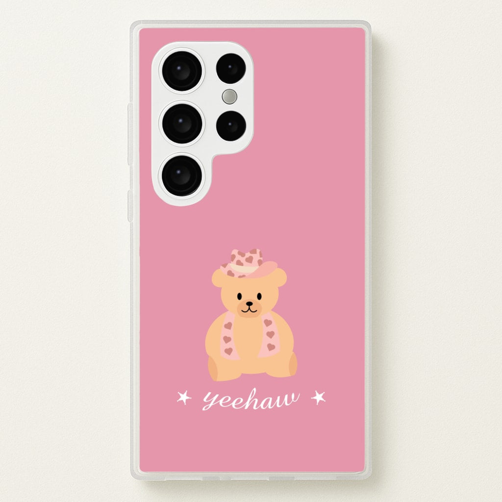 Yeehaw Teddy Bear - Western Phone Case for Galaxy S24 Ultra
