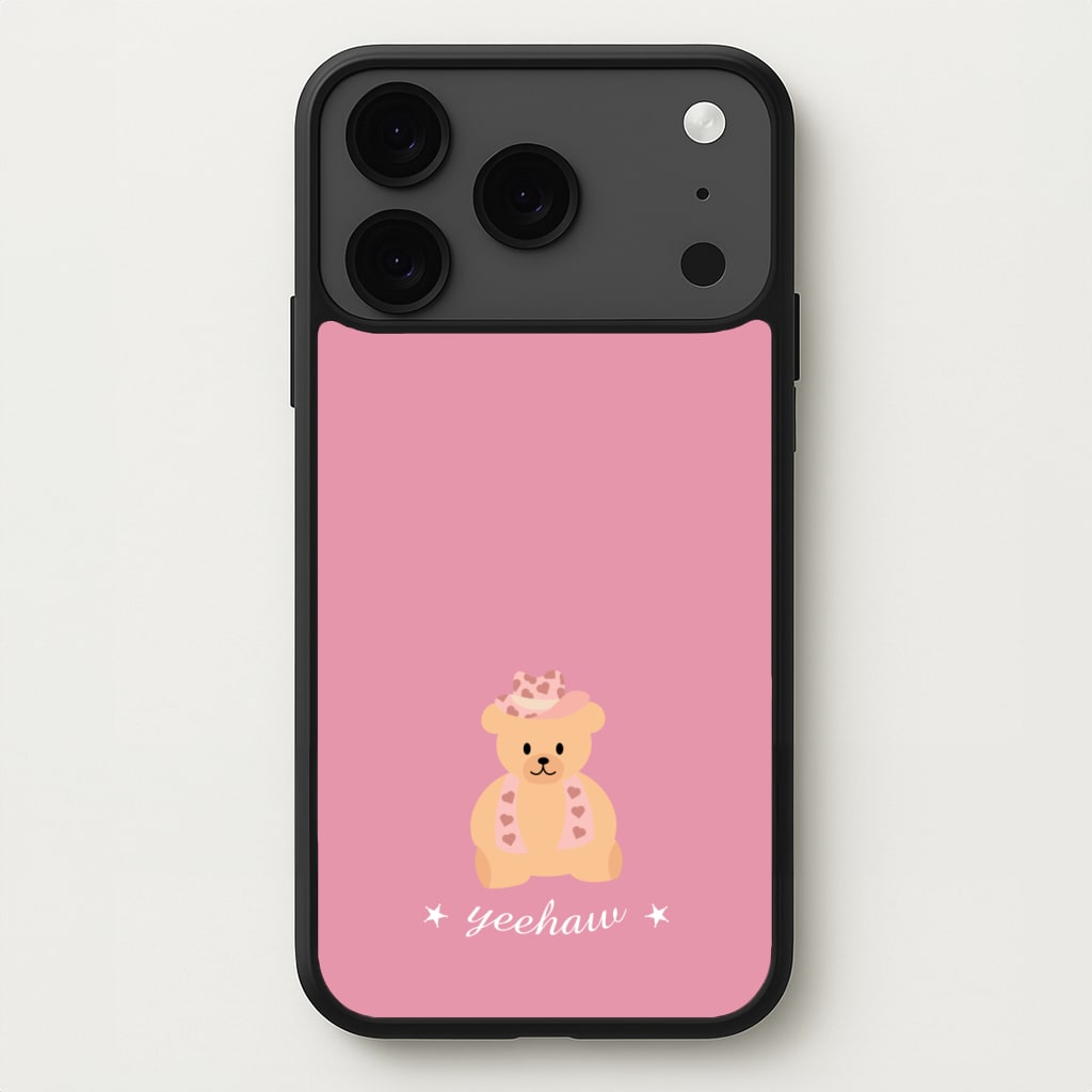 Yeehaw Teddy Bear Phone Case for iPhone 17 Pro Max