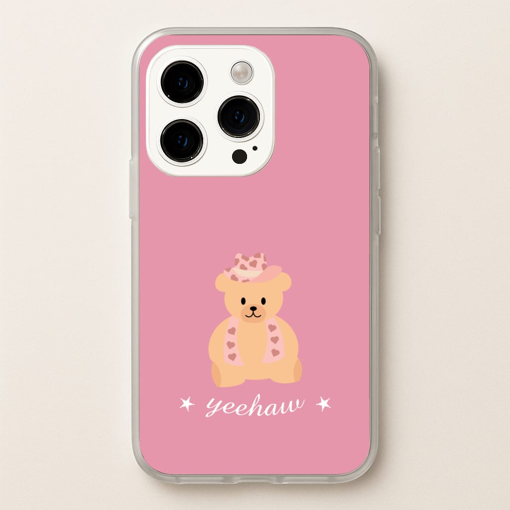 Yeehaw Teddy Bear - Western Phone Case for iPhone 14 Pro