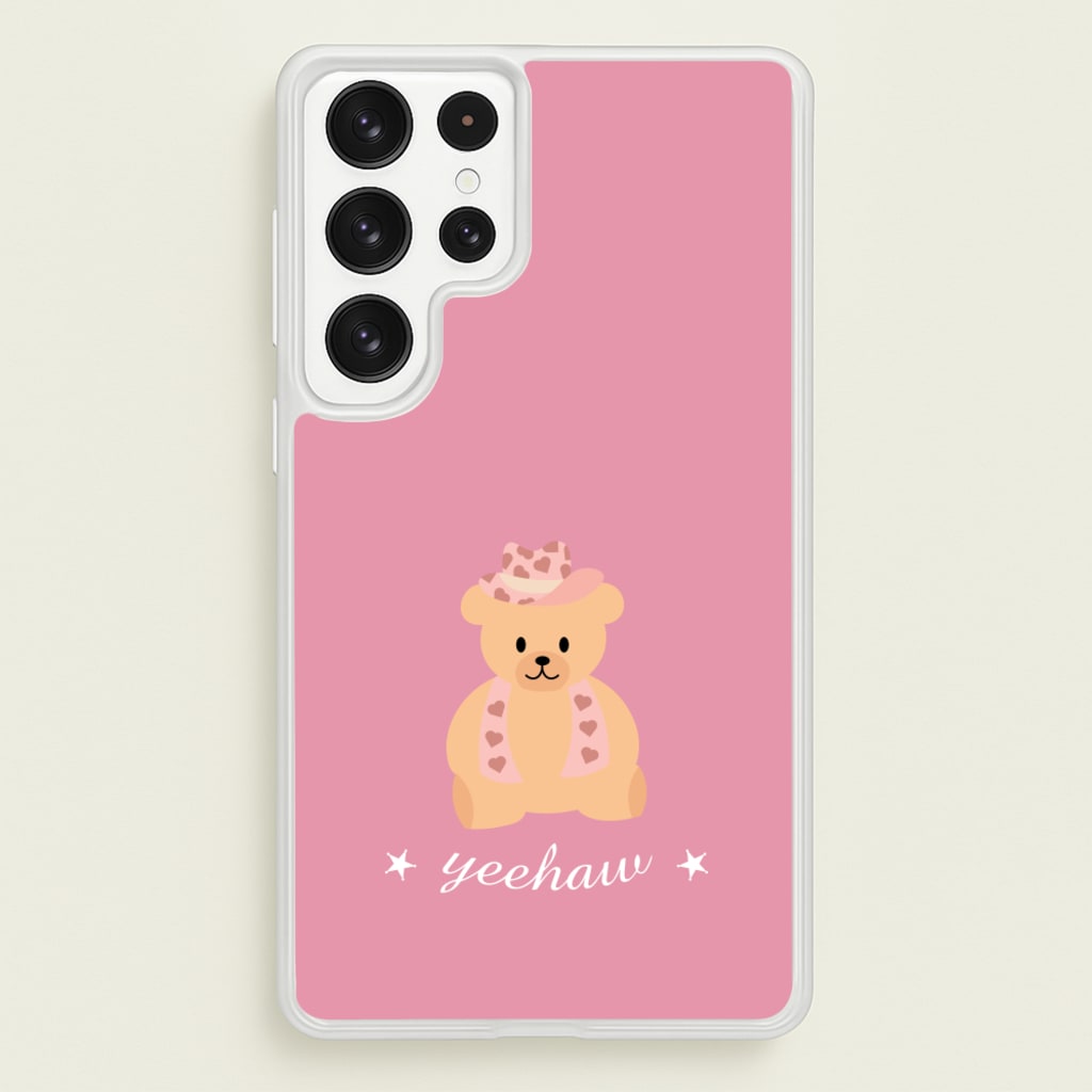 Yeehaw Teddy Bear - Western Phone Case for Galaxy S22 Ultra