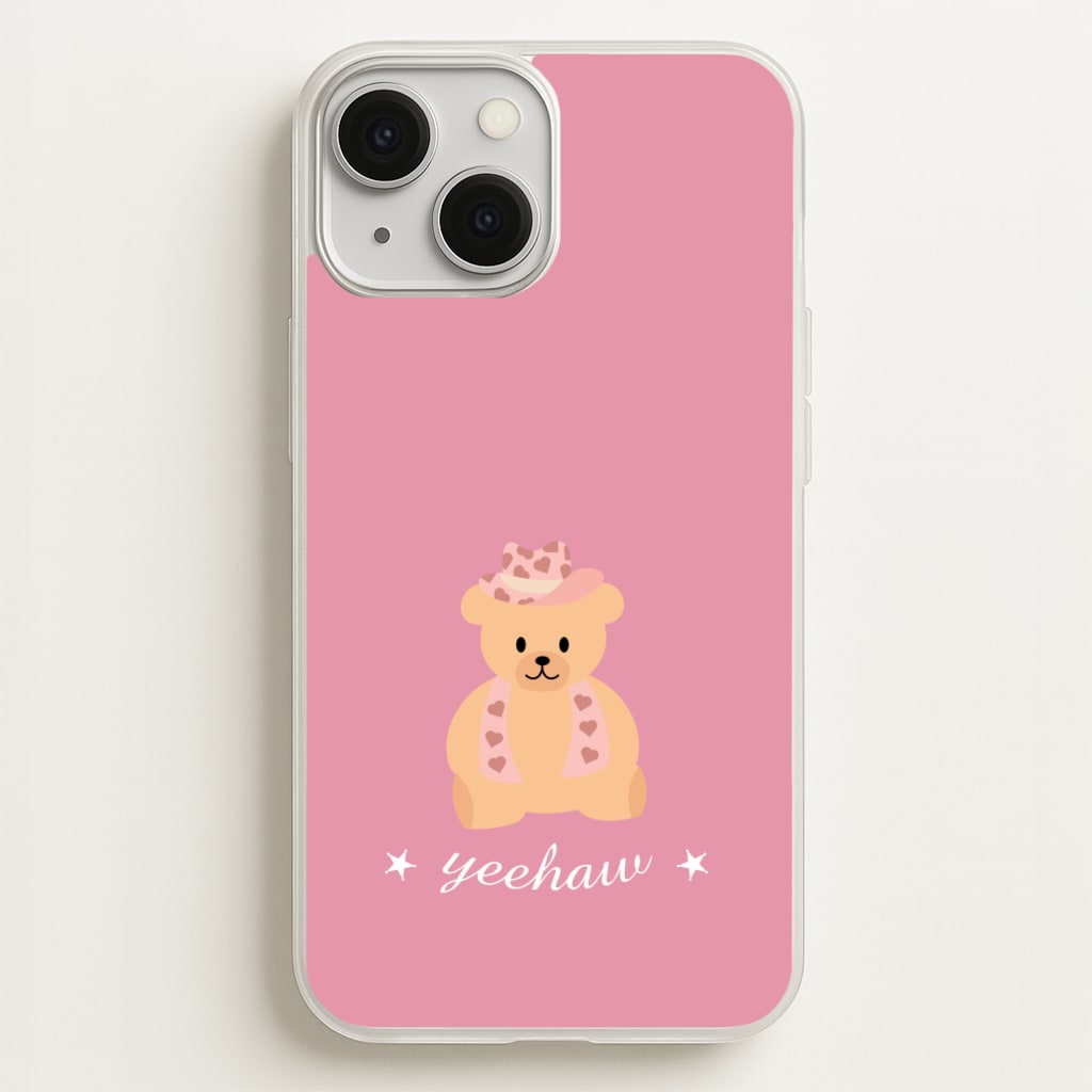 Yeehaw Teddy Bear - Western Phone Case for iPhone 13