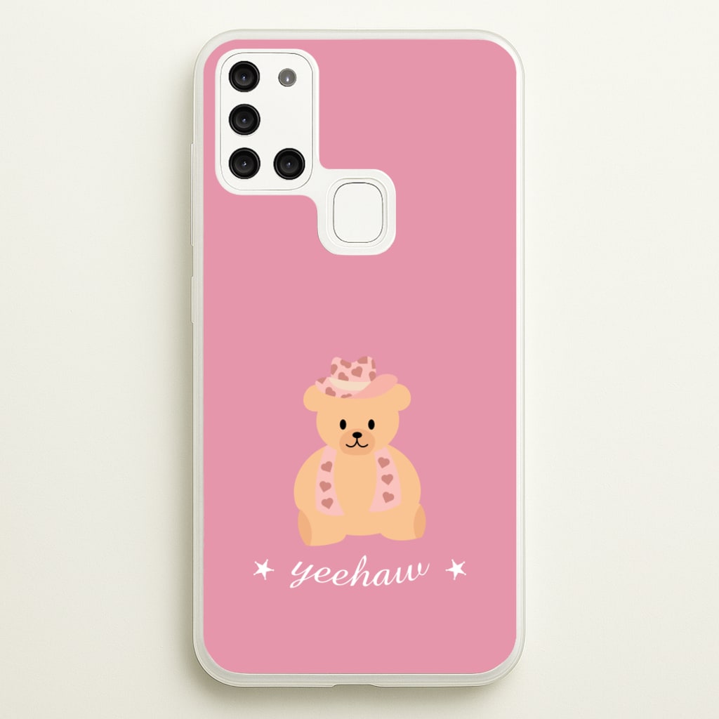 Yeehaw Teddy Bear - Western Phone Case for Galaxy A21s