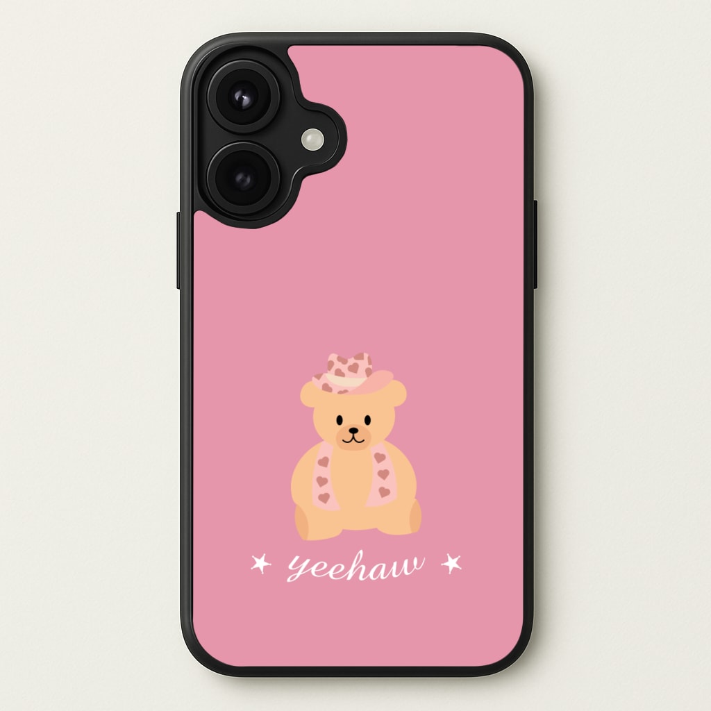 Yeehaw Teddy Bear Phone Case for iPhone 17
