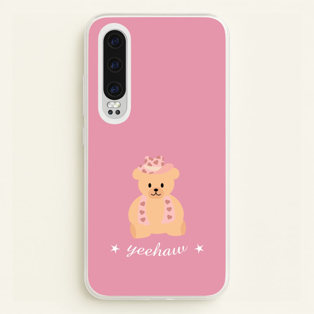 Yeehaw Teddy Bear - Western Phone Case for Huawei P30