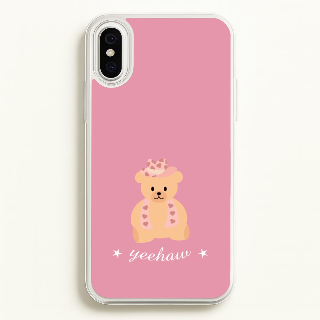 Yeehaw Teddy Bear - Western Phone Case for iPhone XS Max