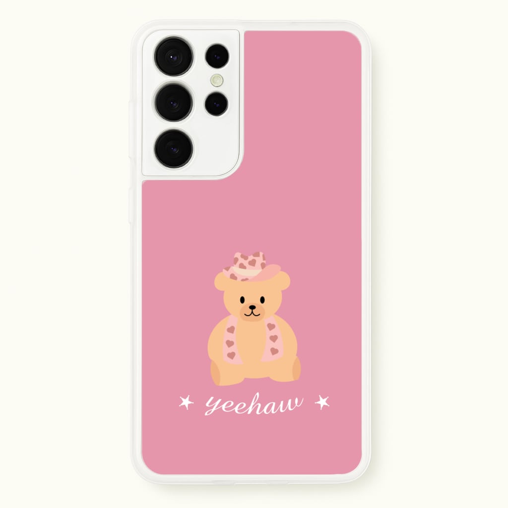 Yeehaw Teddy Bear - Western Phone Case for Galaxy S21 Ultra