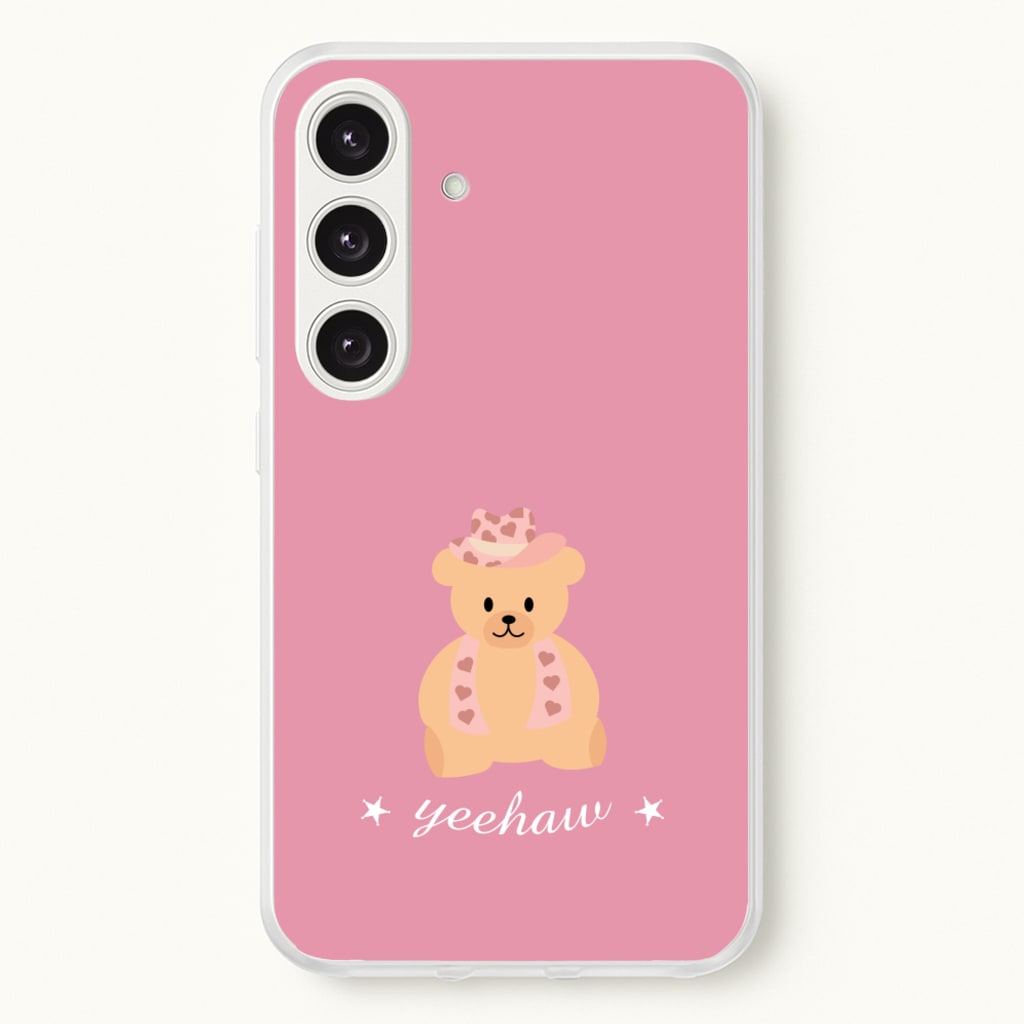 Yeehaw Teddy Bear - Western Phone Case for Galaxy S24 Plus