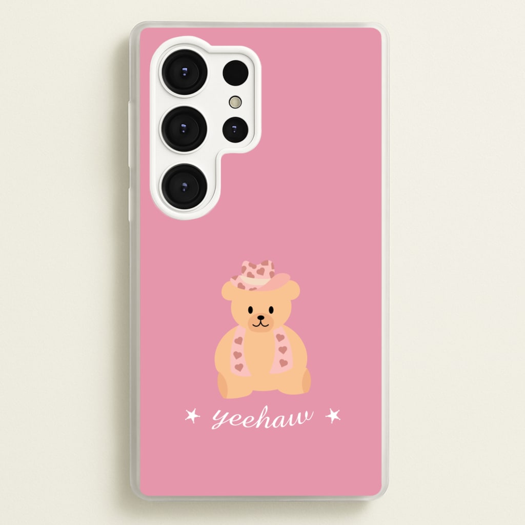 Yeehaw Teddy Bear - Western Phone Case for Galaxy S25 Ultra