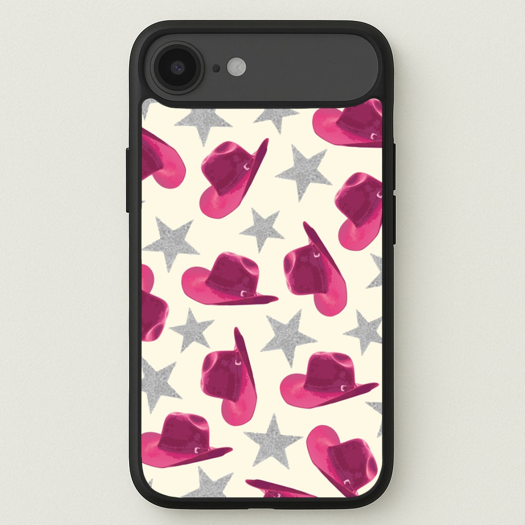 Pink Cowboy Hats And Stars Pattern Phone Case for iPhone 17 Air