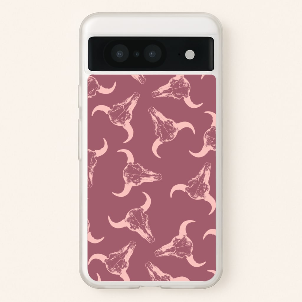 Pastel Skulls Pattern - Western Phone Case for Google Pixel 8