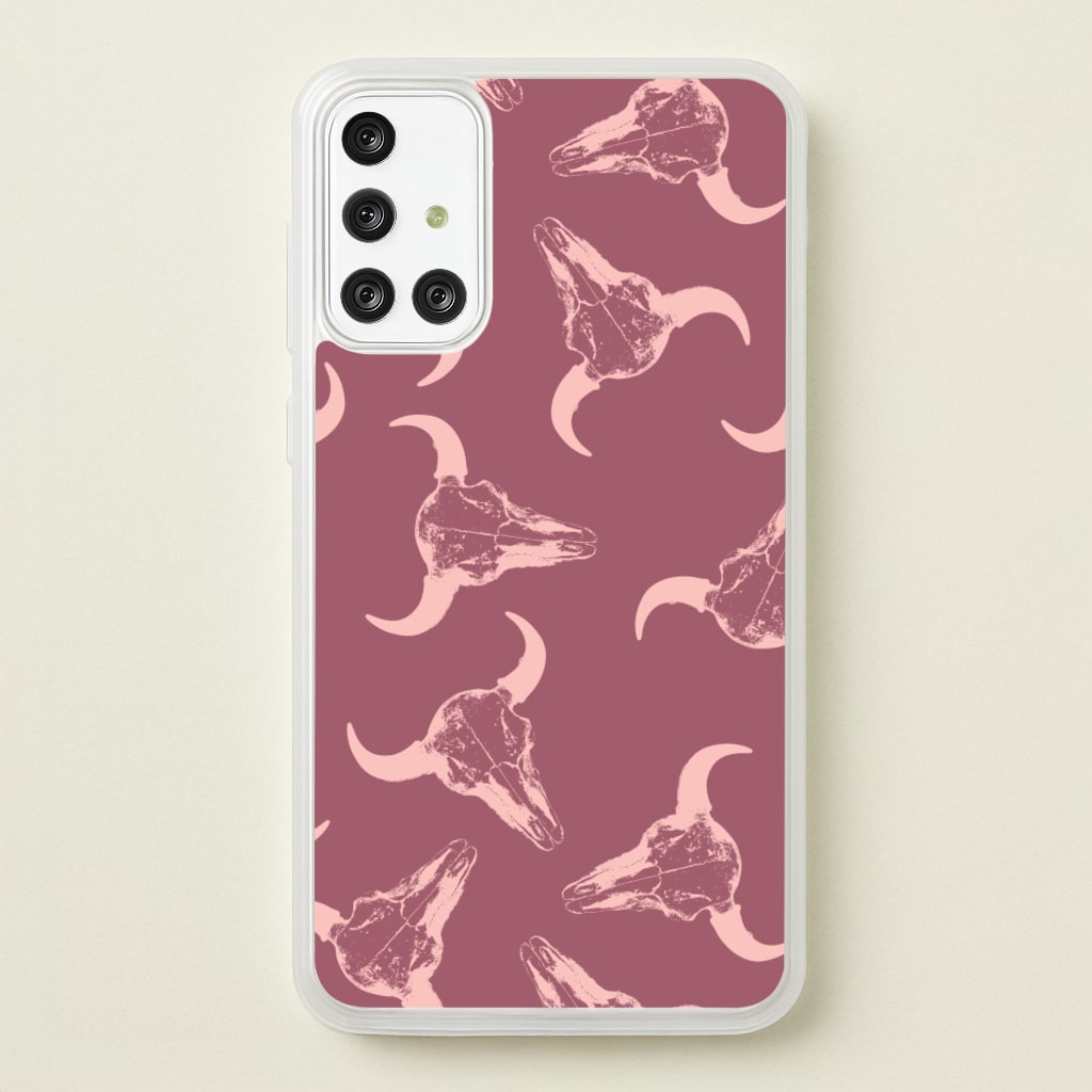 Pastel Skulls Pattern - Western Phone Case for Galaxy A71