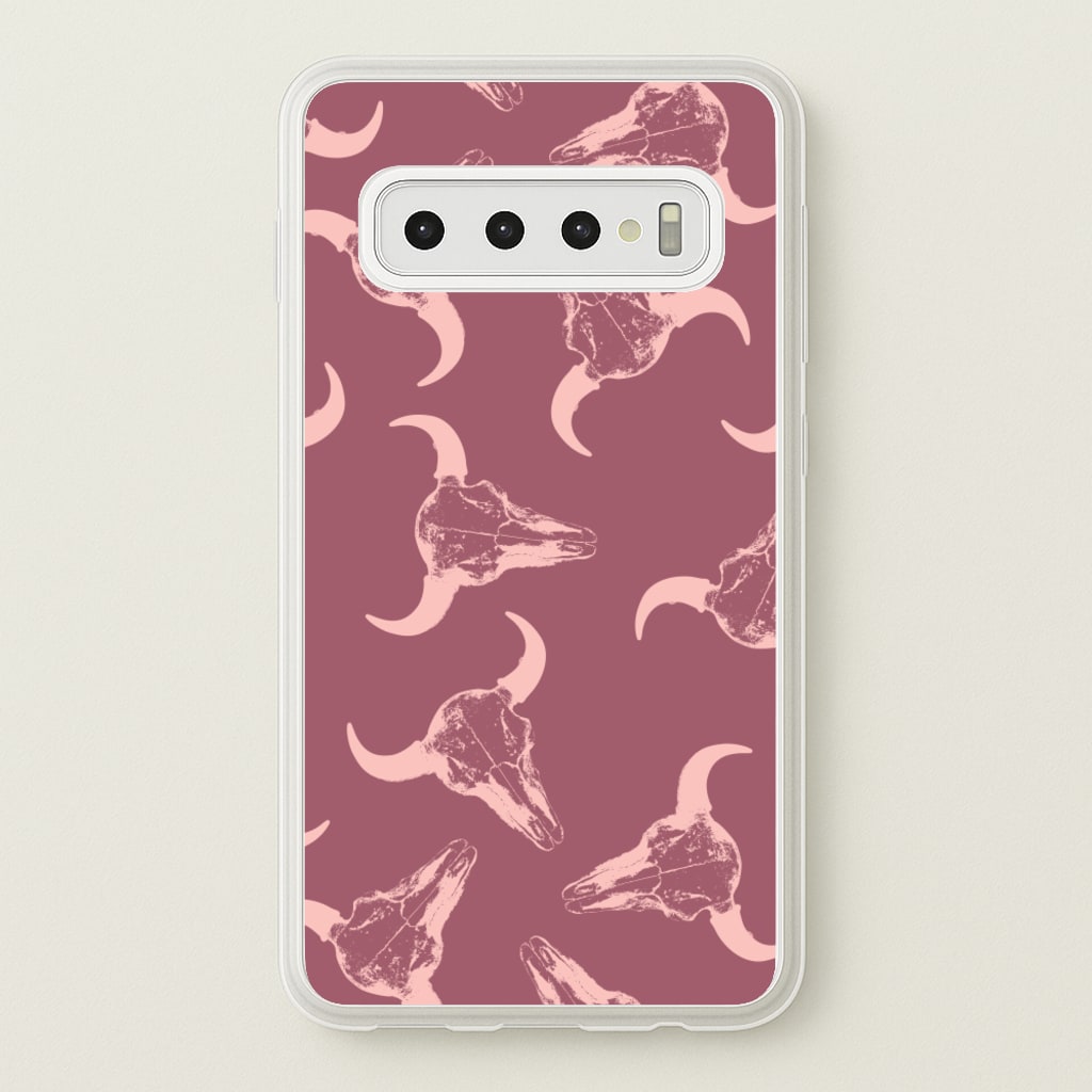 Pastel Skulls Pattern - Western Phone Case for Galaxy S10 Plus