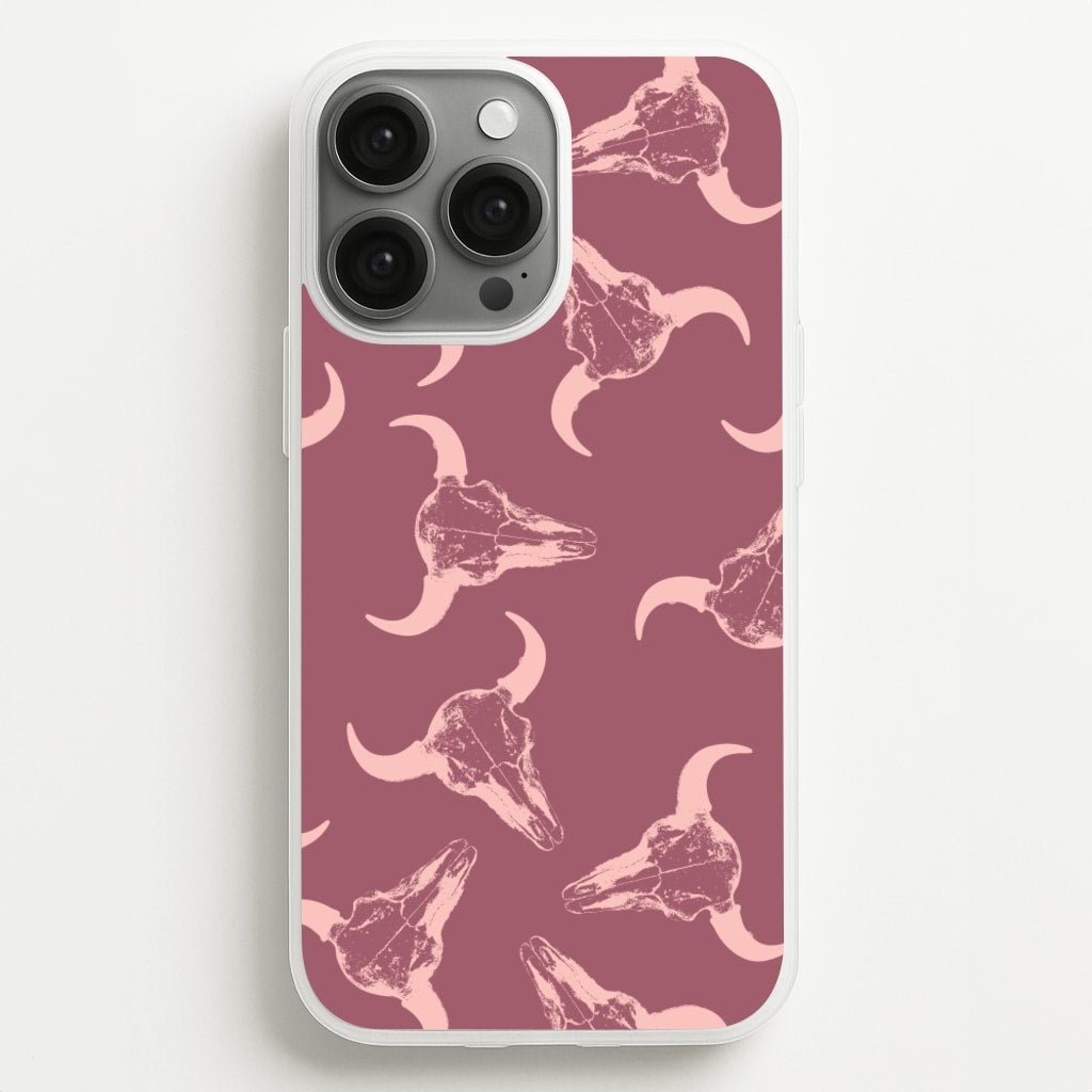 Pastel Skulls Pattern - Western Phone Case for iPhone 13 Pro Max