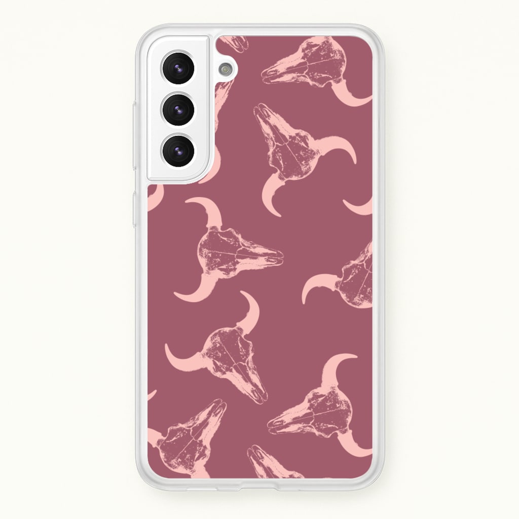 Pastel Skulls Pattern - Western Phone Case for Galaxy S21FE