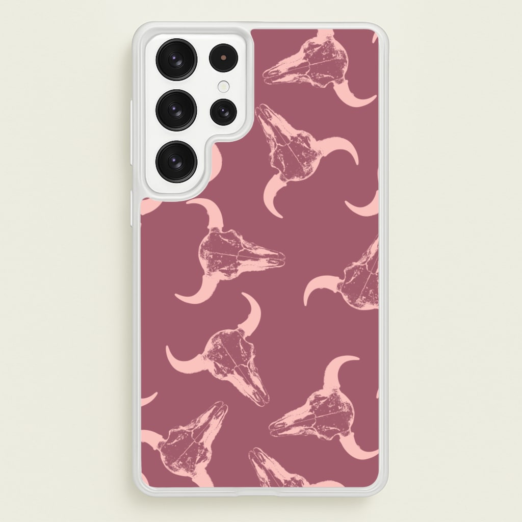 Pastel Skulls Pattern - Western Phone Case for Galaxy S22 Ultra