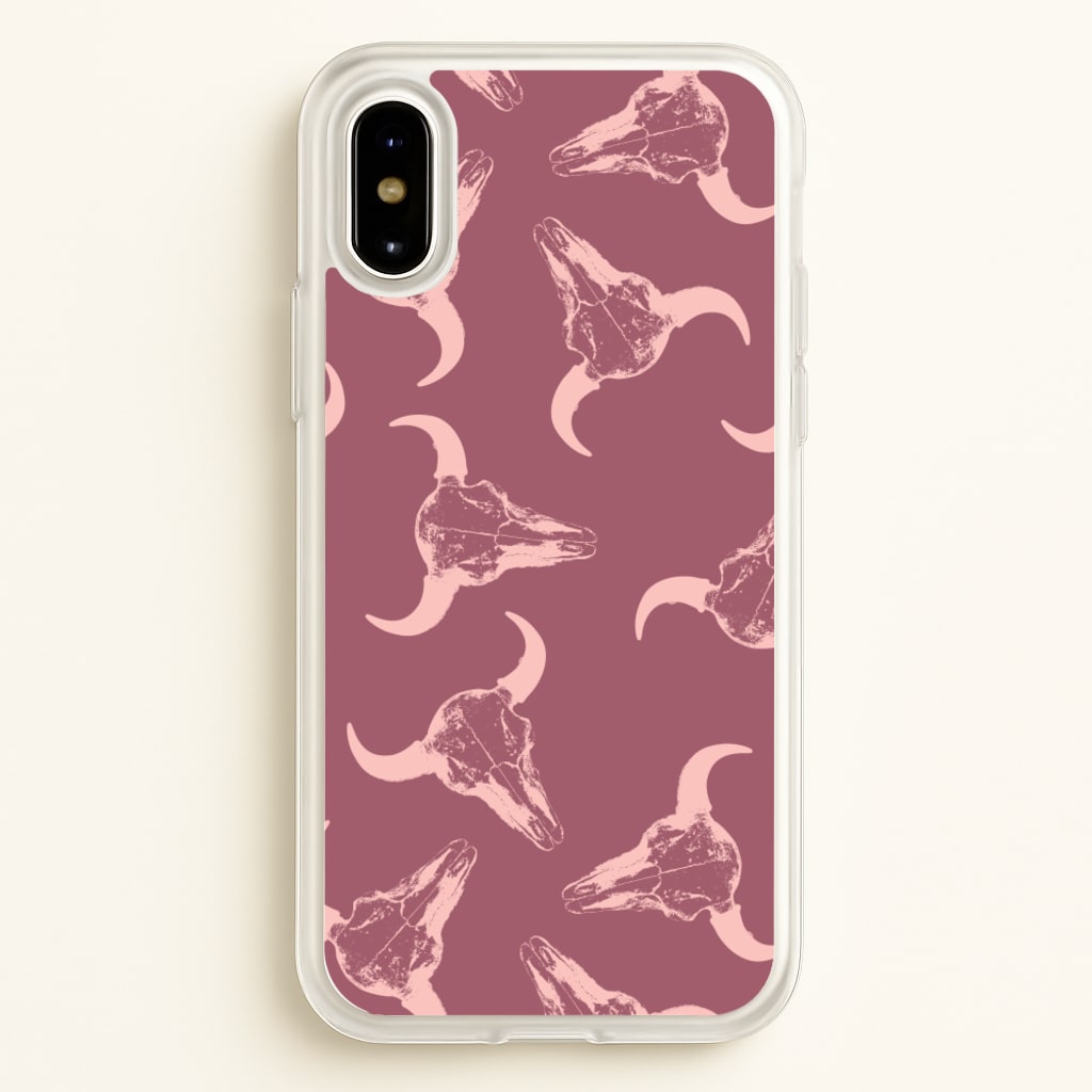 Pastel Skulls Pattern - Western Phone Case for iPhone X / XS