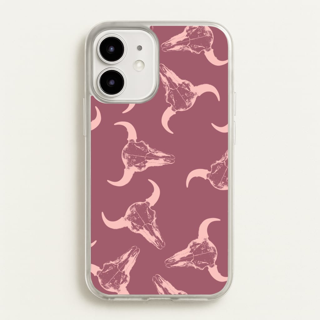 Pastel Skulls Pattern - Western Phone Case for iPhone 12 Mini