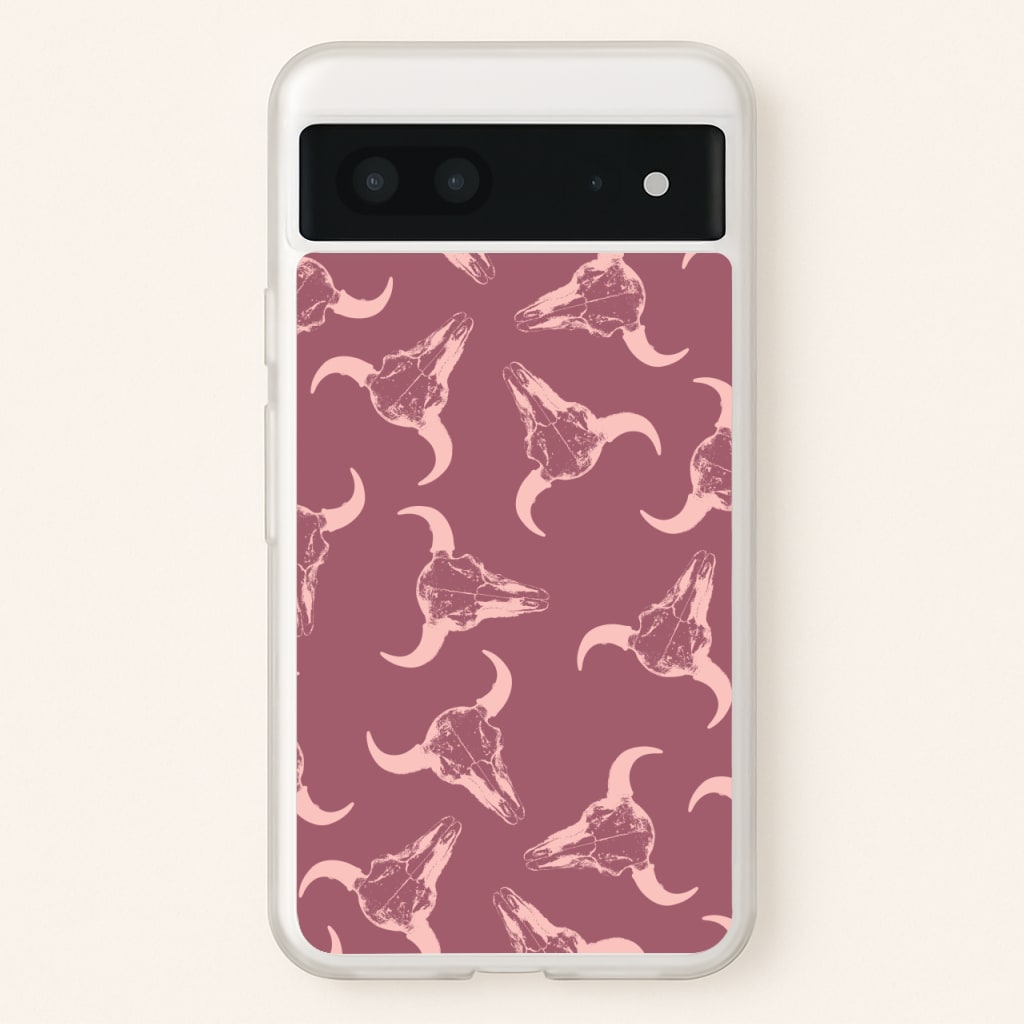 Pastel Skulls Pattern - Western Phone Case for Google Pixel 7