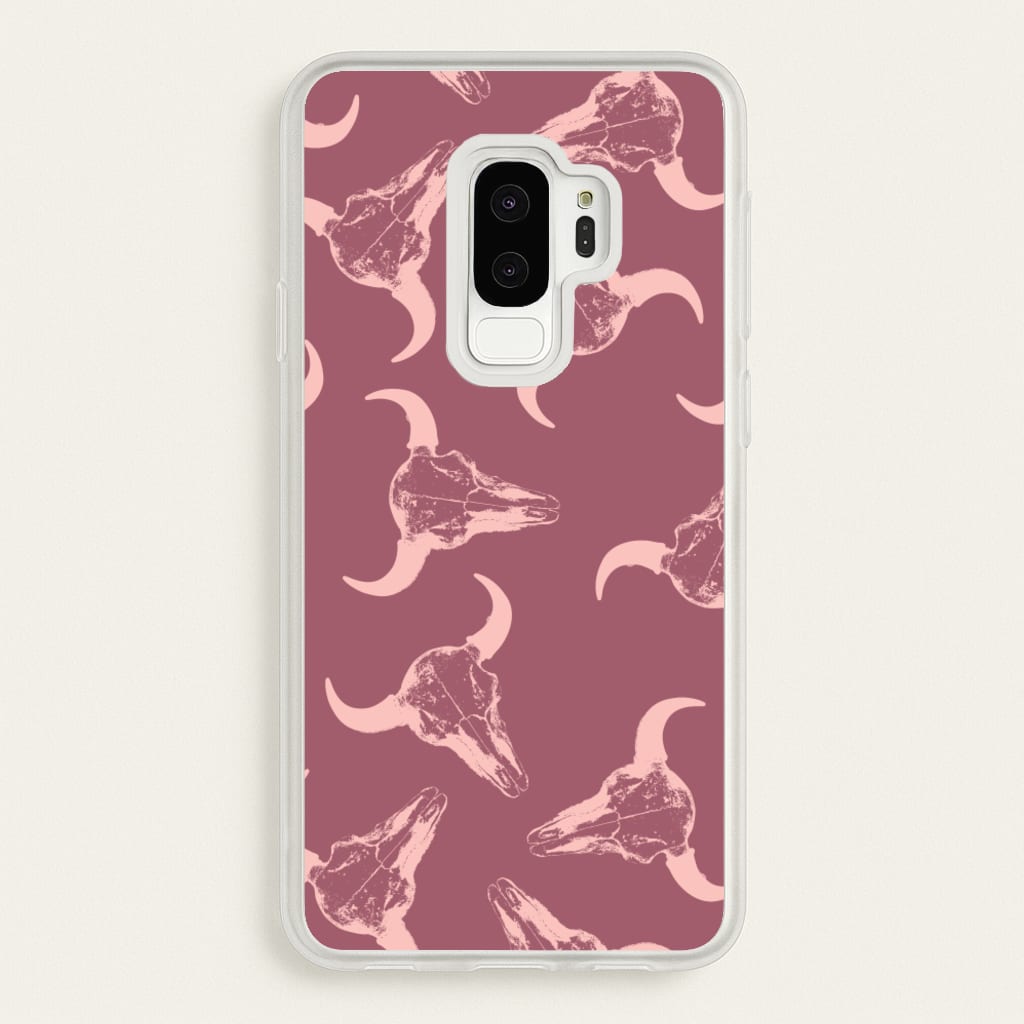 Pastel Skulls Pattern - Western Phone Case for Galaxy S9 Plus