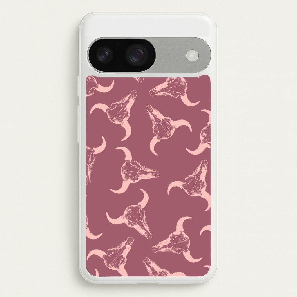 Pastel Skulls Pattern - Western Phone Case for Google Pixel 9 / 9 Pro