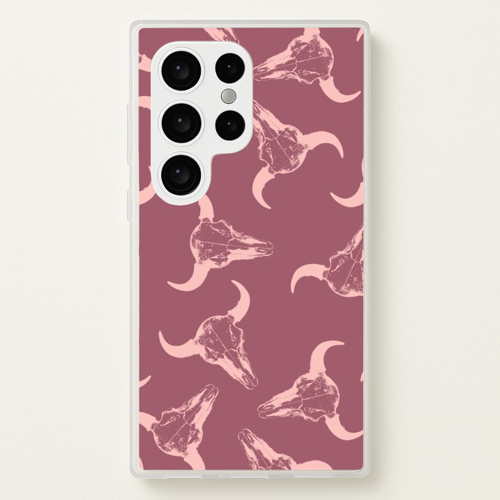 Pastel Skulls Pattern - Western Phone Case for Galaxy S24 Ultra