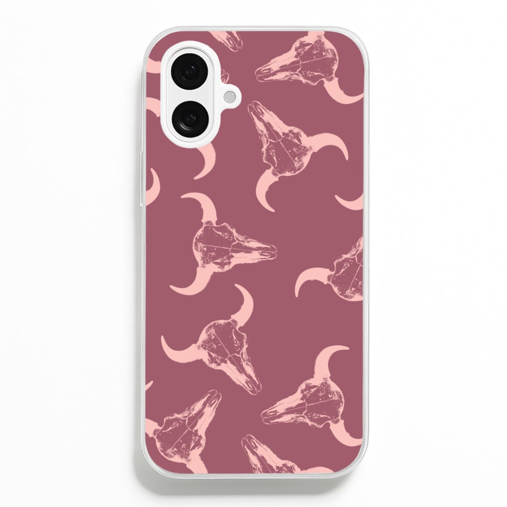 Pastel Skulls Pattern - Western Phone Case for iPhone 16 Plus