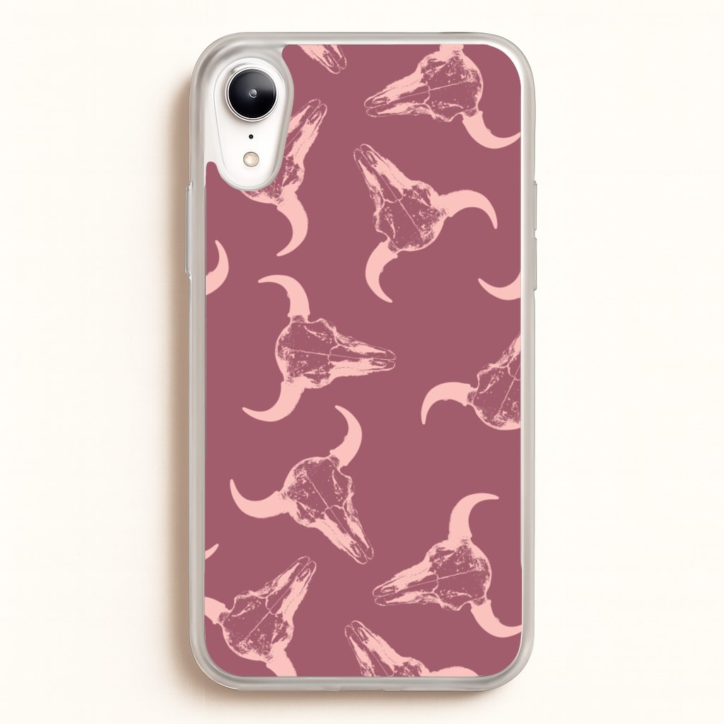 Pastel Skulls Pattern - Western Phone Case for iPhone XR