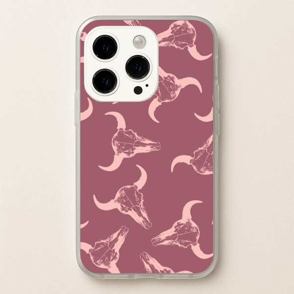 Pastel Skulls Pattern - Western Phone Case for iPhone 15 Pro