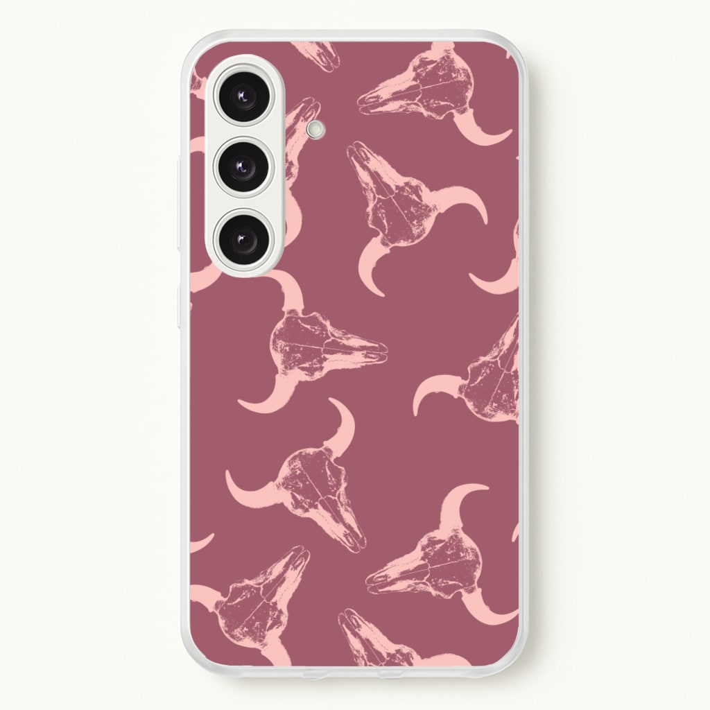 Pastel Skulls Pattern - Western Phone Case for Galaxy S24FE