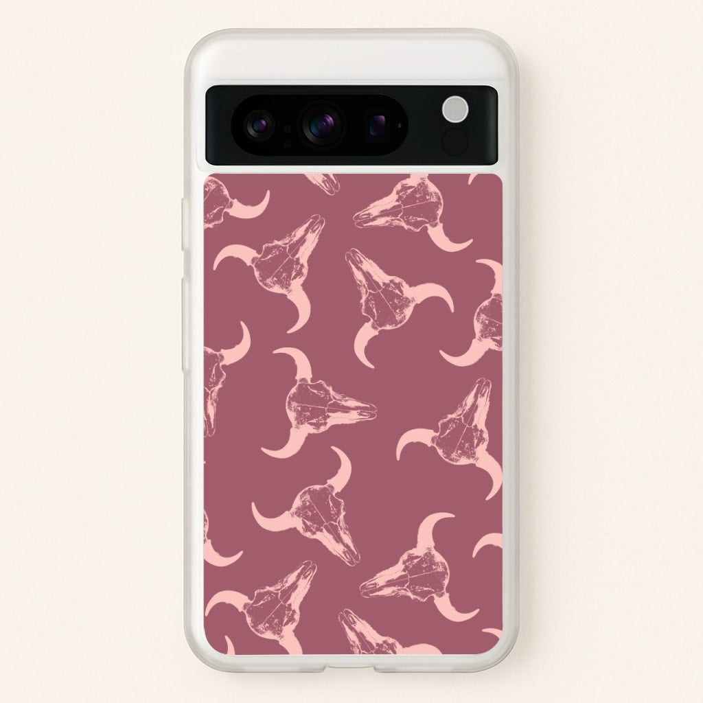Pastel Skulls Pattern - Western Phone Case for Google Pixel 8 Pro