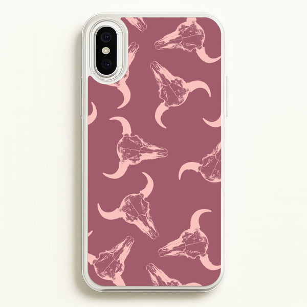 Pastel Skulls Pattern - Western Phone Case for iPhone XS Max