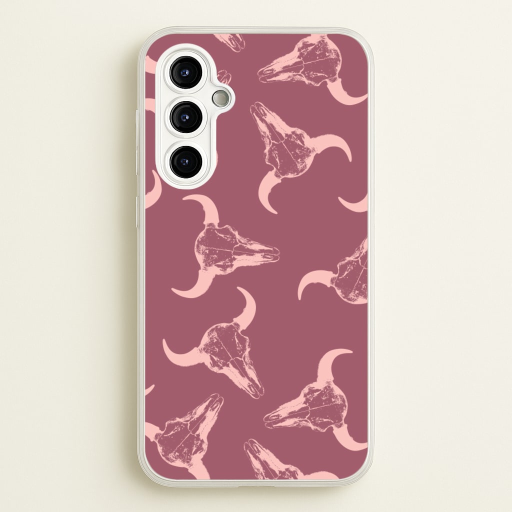 Pastel Skulls Pattern - Western Phone Case for Galaxy A54