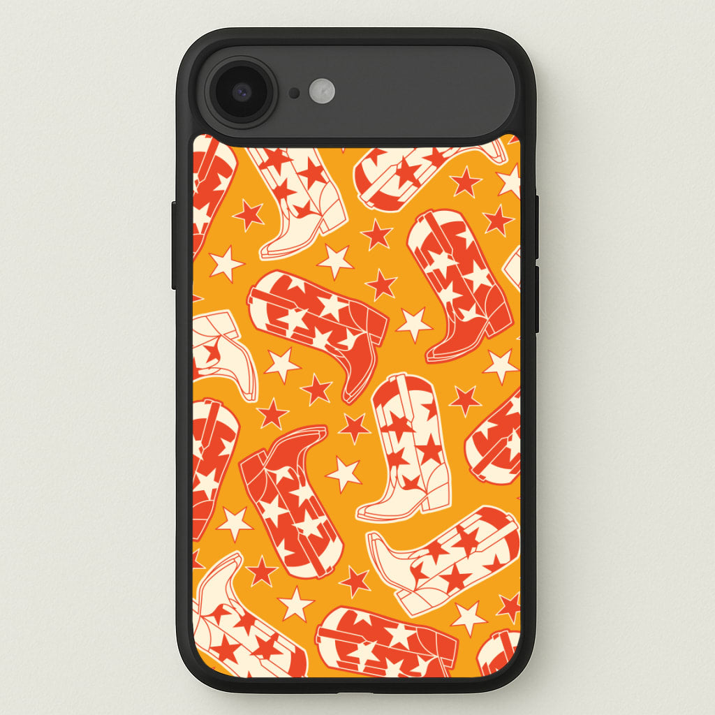 Cartoon Cowboy Boots And Stars Pattern Phone Case for iPhone 17 Air