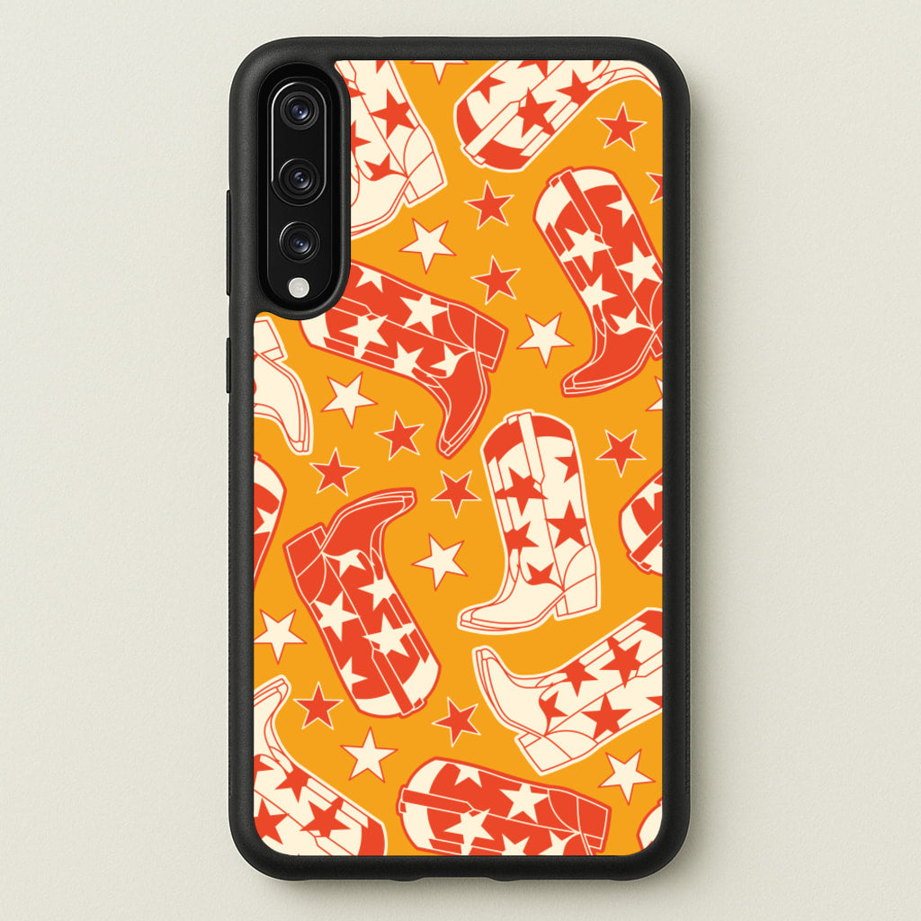 Cartoon Cowboy Boots And Stars Pattern - Western Phone Case for Huawei P20 Pro