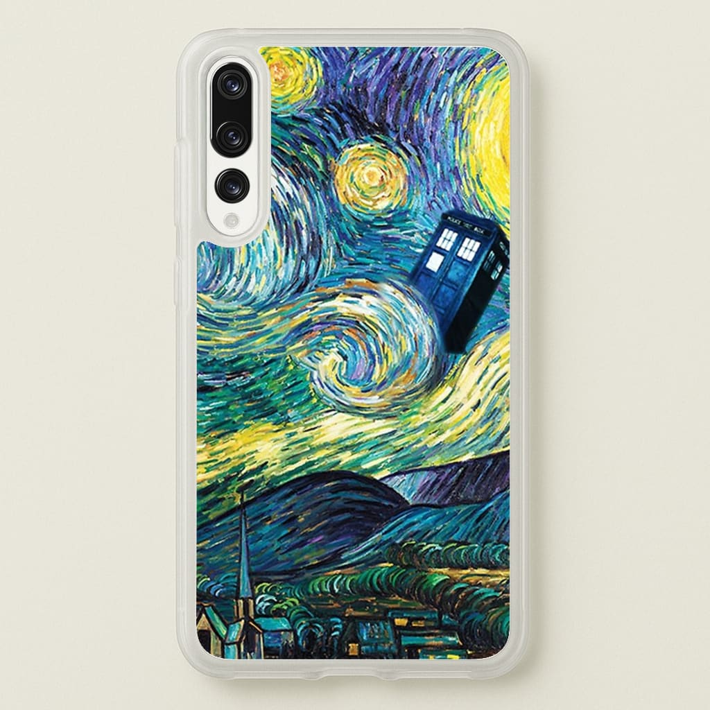 Starry Night Tardis - Doctor Who Phone Case for Huawei P20 Pro