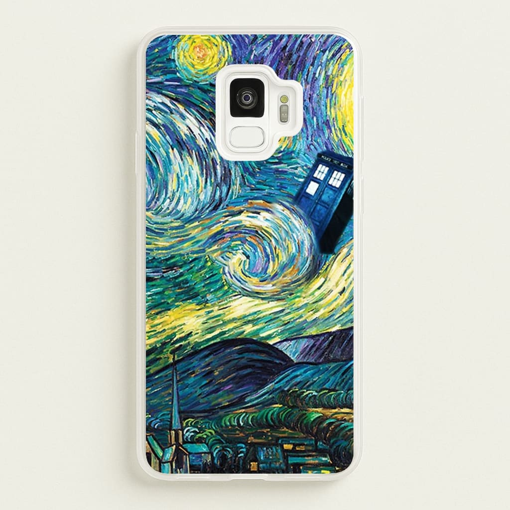 Starry Night Tardis - Doctor Who Phone Case for Galaxy S9